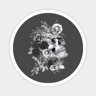 floral skull Magnet